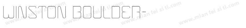 Winston Boulder字体转换